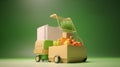 Eco Conscious Shopping Sustainable Packaging and product delivery to Save the Planet - Ai Generated