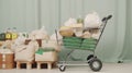 Eco Conscious Shopping Sustainable Packaging and product delivery to Save the Planet - Ai Generated