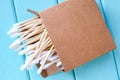 Eco cosmetic sticks for hygiene. Unprinted cardboard box Royalty Free Stock Photo