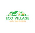 Eco cottage village logo template