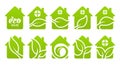 Icon set. Eco house Royalty Free Stock Photo