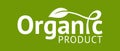 Organic product logo with leaf