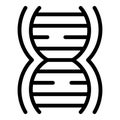 Eco dna icon outline vector. Leaf tech