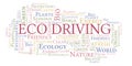 Eco Driving word cloud. Royalty Free Stock Photo