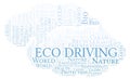 Eco Driving word cloud. Royalty Free Stock Photo