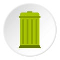 Eco dustbin icon circle Royalty Free Stock Photo