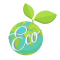 Eco earth green health planet vector concept Royalty Free Stock Photo