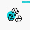 Eco, Ecology, Environment, Garbage, Green turquoise highlight circle point Vector icon Royalty Free Stock Photo