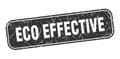 eco effective stamp. eco effective square grungy isolated sign. Royalty Free Stock Photo