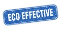 eco effective stamp. eco effective square grungy isolated sign. Royalty Free Stock Photo