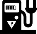 Eco Electric Fuel Pump Vector Icon Royalty Free Stock Photo