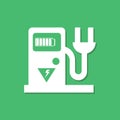 Eco Electric Fuel Pump Vector Icon green