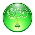 Eco electric icon Royalty Free Stock Photo