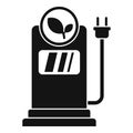 Eco electrical refueling icon, simple style