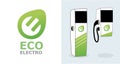 Eco Electro Automobile Battery Charging Station Vector