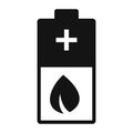 Eco energy battery simple icon