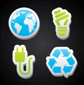 Eco energy icons Royalty Free Stock Photo
