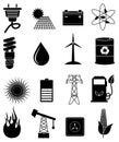 Eco energy icons set Royalty Free Stock Photo