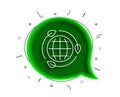 Eco energy line icon. Green world sign. Ecology power. Vector Royalty Free Stock Photo