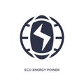 eco energy power icon on white background. Simple element illustration from ecology concept Royalty Free Stock Photo