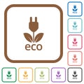 Eco energy simple icons Royalty Free Stock Photo