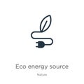 Eco energy source icon vector. Trendy flat eco energy source icon from nature collection isolated on white background. Vector Royalty Free Stock Photo