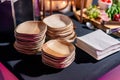 Eco environmentally friendly palm leaf plates from natural sustainable leaves
