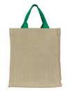 Eco fabric bag isolated on white Royalty Free Stock Photo