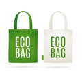 Eco Fabric Cloth Bag Tote. Vector Royalty Free Stock Photo