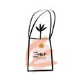 Eco fabric cloth bag. Zero waste. Care about environment. Vector illustration Royalty Free Stock Photo