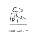 eco Factory linear icon. Modern outline eco Factory logo concept Royalty Free Stock Photo