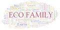 Eco Family word cloud. Royalty Free Stock Photo
