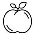 Eco farm apple icon, outline style