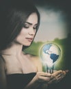 Eco female portrait. Royalty Free Stock Photo