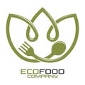 Eco food logo. Vector illustration. Royalty Free Stock Photo