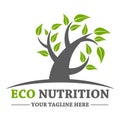 Eco food logo design template