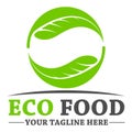 Eco food logo design template Royalty Free Stock Photo