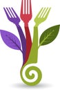 Eco food logo Royalty Free Stock Photo