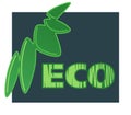 Eco food logo, organic bio products simbol, eco friendly, vegan icons, ecology.