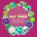 Eco food (vegetables, cabbage family) + EPS 10 Royalty Free Stock Photo