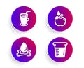 Eco food, Water splash and Cocktail icons set. Cooking beaker sign. Organic tested, Aqua drop, Fresh beverage. Vector Royalty Free Stock Photo