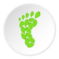 Eco footprint icon, cartoon style Royalty Free Stock Photo