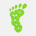 Eco footprint icon, cartoon style Royalty Free Stock Photo