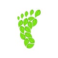 Eco footprint icon, cartoon style Royalty Free Stock Photo