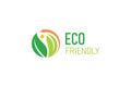 Eco Friendly and Sustainable Logo Green Leaf Recycle Symbol Royalty Free Stock Photo