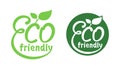 Eco-friendly badge in green organic decoration Royalty Free Stock Photo