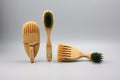 eco-friendly bamboo toothbrush and hair brush set