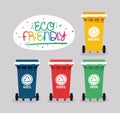 eco friendly bins Royalty Free Stock Photo