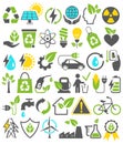 Eco Friendly Bio Green Energy Sources Icons Signs Set Isolated o