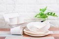 Eco friendly biodegradable paper dishes